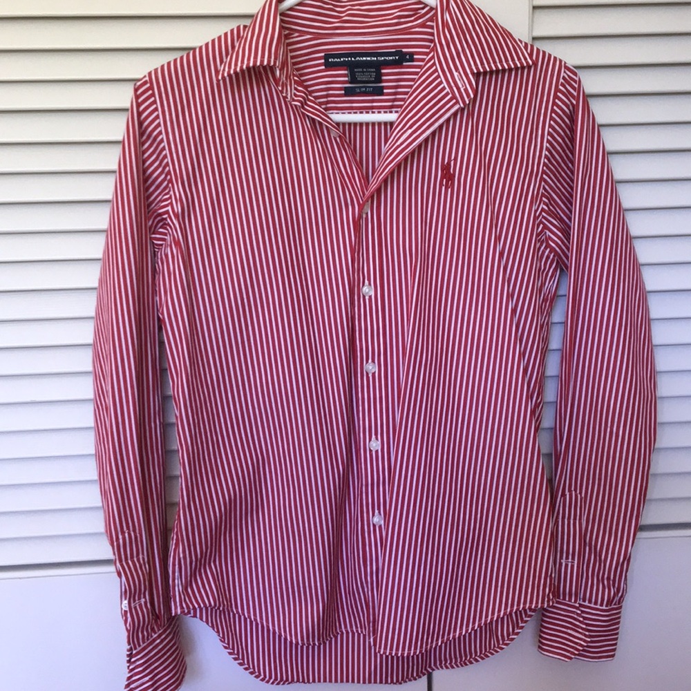 Striped button down shirt